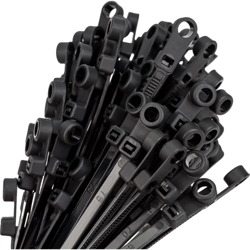Нейлоновые стяжки FORTISFLEX КСО 4х110 черный 100 шт. 80532