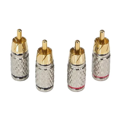 RCA - коннектор для кабеля AURA до 6 мм, 2 красных + 2 черных, блистер RCA-P601