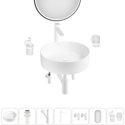 Акционный набор Wellsee 7 в Coax накладная раковина 36x36 см 20218230R