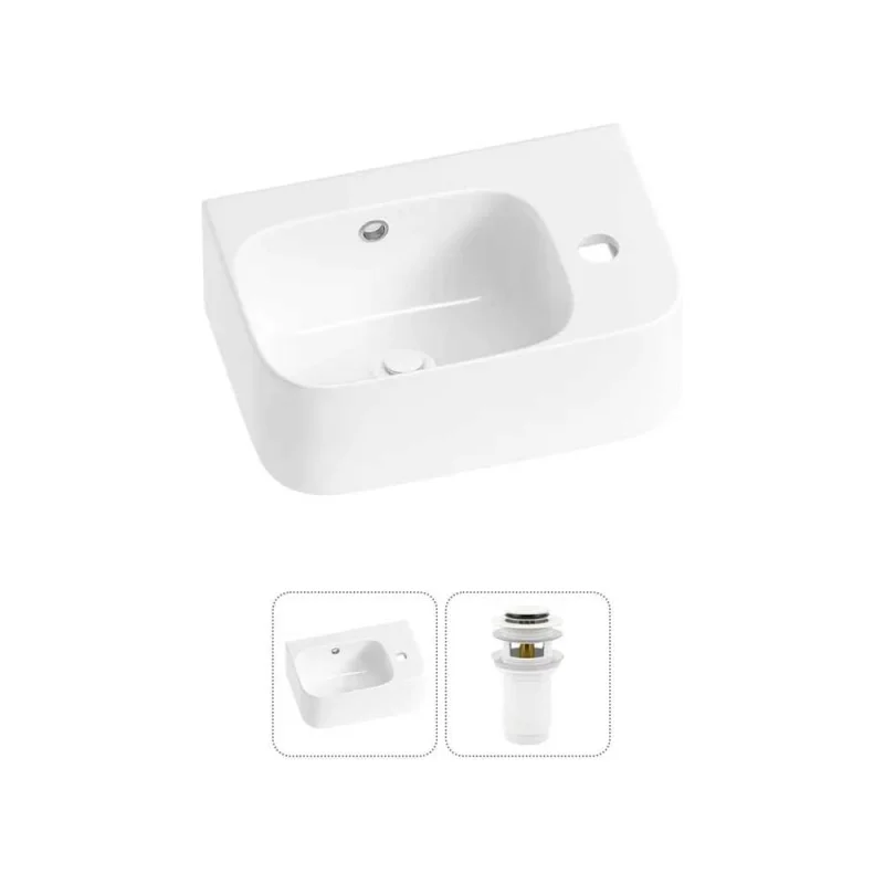 Комплект Wellsee 2 в 1 Lavinia Boho Bathroom Sink накладная/подвесная раковина 37x25 см 20216556R
