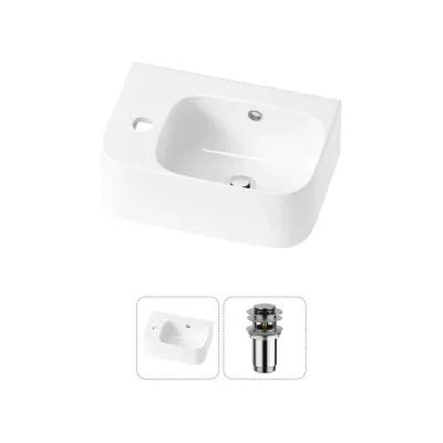 Комплект Wellsee 2 в 1 Lavinia Boho Bathroom Sink накладная/подвесная раковина 37x25 см 20216525R