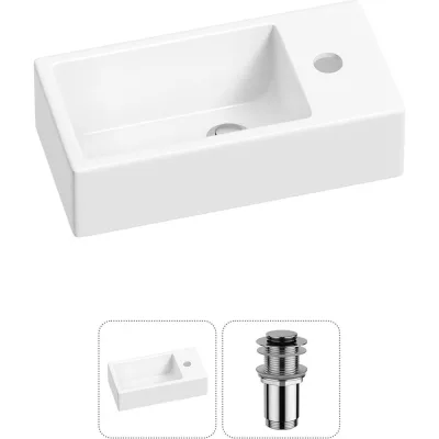 Комплект Wellsee 2 в 1 Lavinia Boho Bathroom Sink накладная/подвесная раковина 40x20 см 20215965R