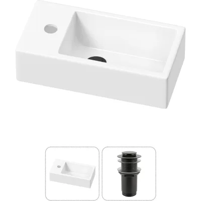 Комплект Wellsee 2 в 1 Lavinia Boho Bathroom Sink накладная/подвесная раковина 40x20 см 20215994R