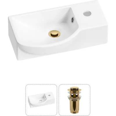 Комплект Wellsee 2 в 1 Lavinia Boho Bathroom Sink накладная/подвесная раковина 40x23 см 20216051R