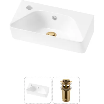 Комплект Wellsee 2 в 1 Lavinia Boho Bathroom Sink накладная/подвесная раковина 40x22 см 20216443R