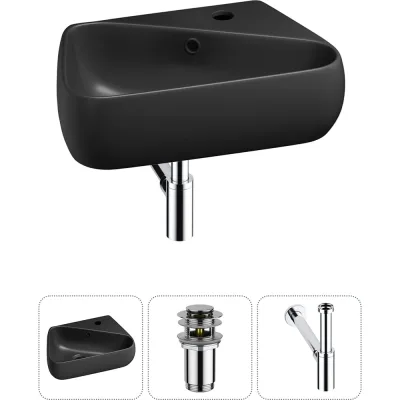 Комплект 3 в 1 Wellsee Bathroom Sink накладная/подвесная раковина 44x27 см, состоит 20216628R