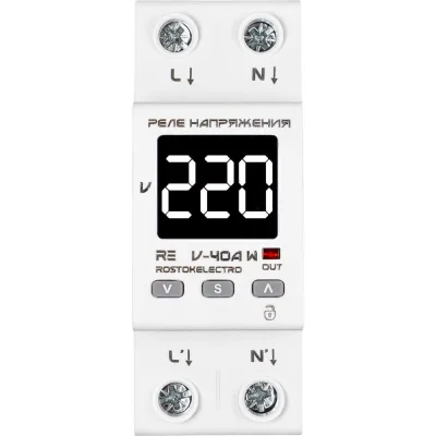 Реле напряжения ROSTOKELECTRO RE V-40A W 46-510