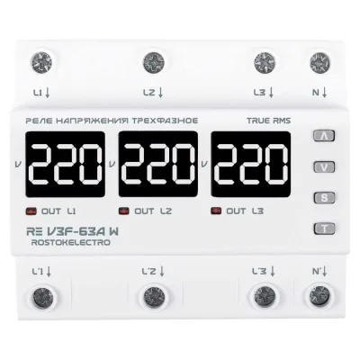 Реле напряжения ROSTOKELECTRO RE V3F-63A W 46-596