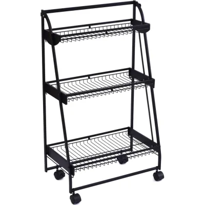 Напольная полка Zenfort ae-3550a3 3-ярусная, черный 101208