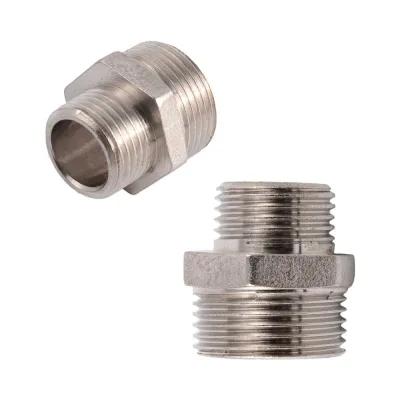 Ниппель стальной переходной NEWKEY ДУ 20х15 (3/4 х 1/2 дюйма) нержавеющий AISI 304 набор 2 шт NAB2-NK-NMH20х15/4