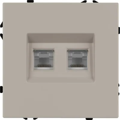 Механизм сдвоенной телефонной розетки Arlight SCT-NOBE-MTL2-SFPL-CA 1шт 061889
