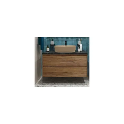 Подвесная тумба со столешницей и накладной раковиной BelBagno KRAFT 100 KRAFT100RT-KEPMNO-1302-H316-SET