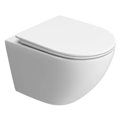 Унитаз подвесной BelBagno UNO-TOR безободковый, с системой смыва "Торнадо", с сиденьем soft close, BB5177CH-TOR/SC