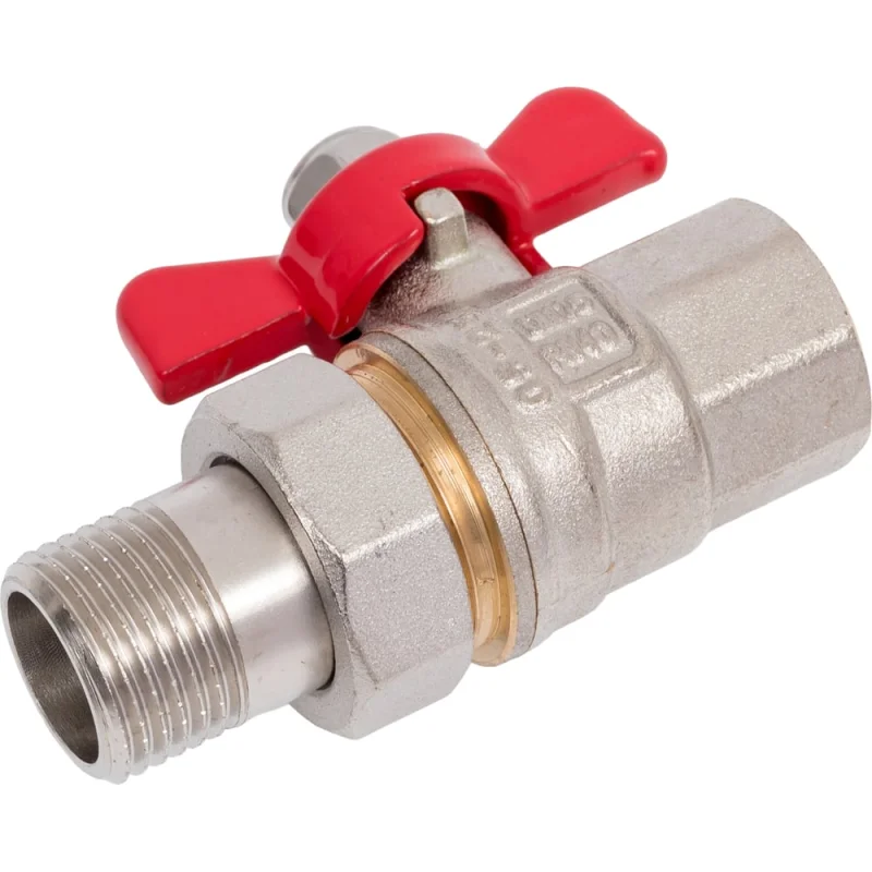 Кран-американка MVI ГОСТ, 1/2 вн-нар, рукоятка «бабочка» BV.920.04