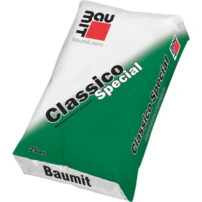 Штукатурка на основе цементного вяжущего Baumit Classico Special 2R, 25 кг 25 кг (1429)