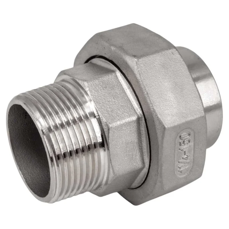 Американка NEWKEY c/нр нержавеющая сталь AISI304 DN32 (1_1/4), (CF8), PTFE, PN16 NK-AW/M32/4