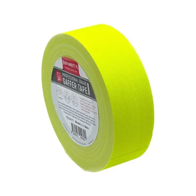 Клейкая лента DGTAPE ultraMATT - Гаффа тейп 50мм/50м - Желтый (светится в ультрафиолете) UMF50/50/Y