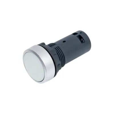 Кнопка Systeme Electric SB7 моноблочная, 22мм, белая, с возвратом, металл, 1НО, IP65 SB7EA11