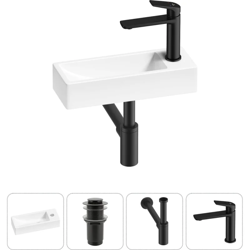 Комплект 4 в 1 Lavinia Boho Bathroom Sink накладная/подвесная раковина 38x14 см состоит 20215946R