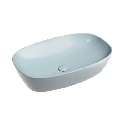 Умывальник-чаша накладная Ceramicanova Element овальная, цвет серо-голубой матовый, 600х380х138 мм CN6049MHL