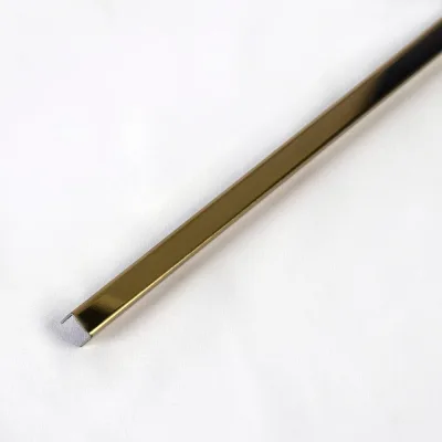 П-профиль Forming U1 12х12х12 нержавеющая сталь AISI430, 0,8мм, Gold Mirror, длина 2500 909_2500