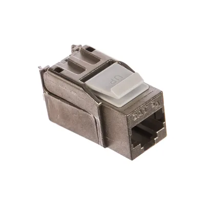 Модуль-вставка NIKOMAX типа Keystone, полный экран, металлик NMC-KJSA2-FT-MT