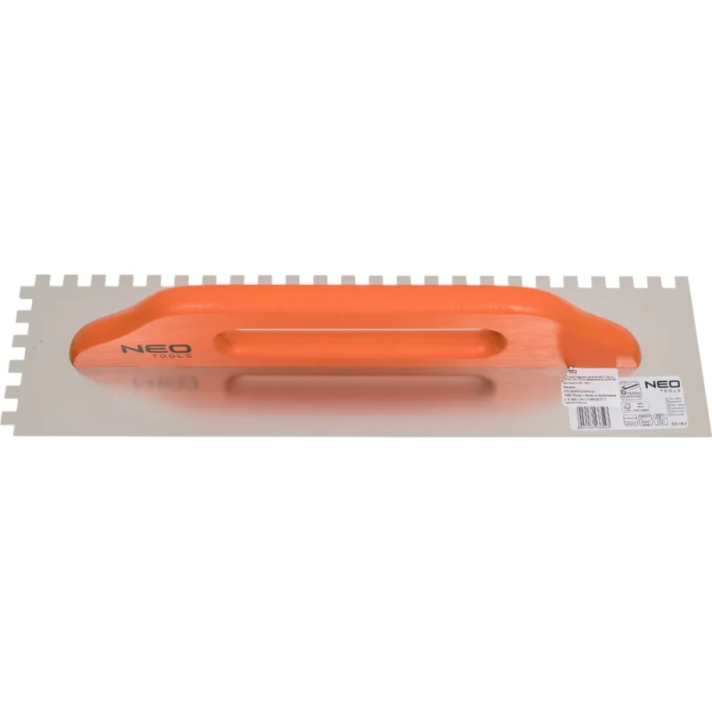 Зубчатая гладилка NEO Tools 480х128 мм зуб 10х10х10 мм деревянная ручка 50-183