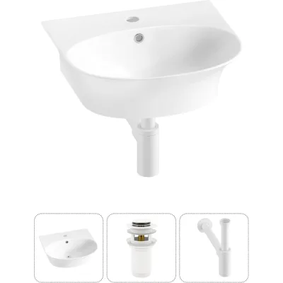 Комплект Wellsee 3 в 1 Lavinia Boho Bathroom Sink накладная/подвесная раковина 46x41 см 20216672R