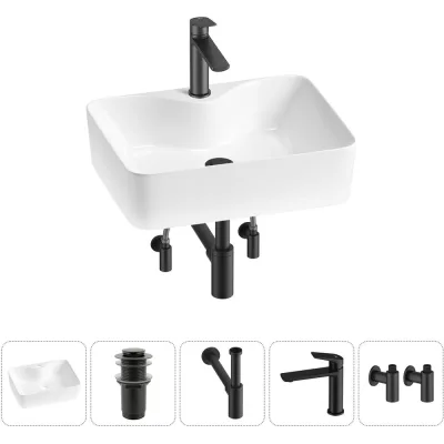 Комплект Wellsee 5 в 1 Lavinia Boho Bathroom Sink накладная раковина 48x37 см 20215268R