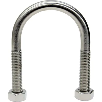 Хомут (скоба) STALMAX U-образный LCU A2 М12 64 (2) (DIN 3570) с двумя гайками в комплекте (арт. 10170) нерж. сталь A2 (уп. 10 шт) 10170-023