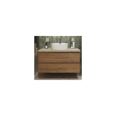 Подвесная тумба со столешницей и накладной раковиной BelBagno KRAFT 80 KRAFT80RT-KEPMCO-1306-SET