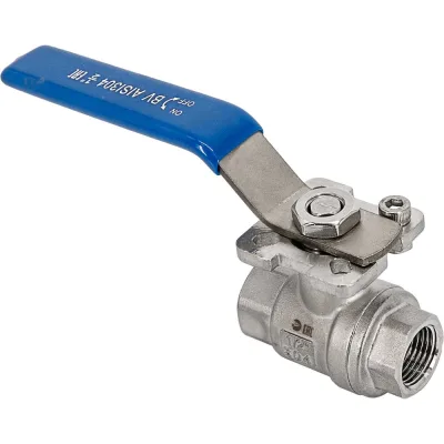 Кран шаровый муфтовый под привод NEWKEY (2PC) нержавеющий, AISI304 DN15 (1/2"), (CF8), PN64 NK-BMp15/4