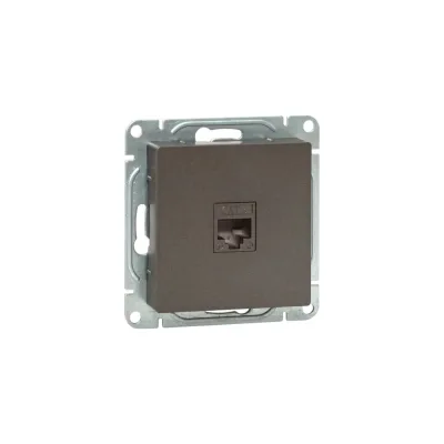 Механизм розетки EKF RJ11, мокко, Эпика UP1-SOM-RJ11