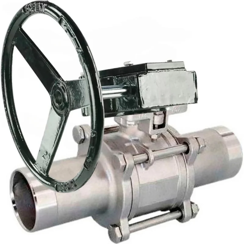 Кран шаровой 316-316-PTFE-W-ISO-H Ду50 Ру40 под приварку, редуктор RDN-3 DN.ru D160-56113