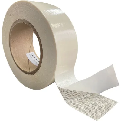Двусторонняя липкая лента SV TAPES NWT T7T 48 мм, 25 м на хлопчатобумажной основе с каучуковым клеем белого цвета NWTT7T50021