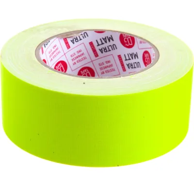 Клейкая лента DGTAPE ultraMATT - Гаффа тейп 50мм/25м - Желтый (светится в ультрафиолете) UMF50/25/Y