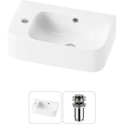 Комплект Wellsee 2 в 1 Lavinia Boho Bathroom Sink накладная/подвесная раковина 45x27 см 20216469R