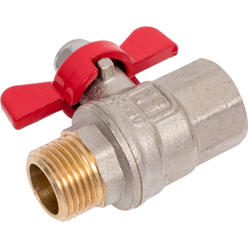Шаровой кран MVI ГОСТ, 1/2 вн.-нар., рукоятка «бабочка» (БМЦ) BV.914.04