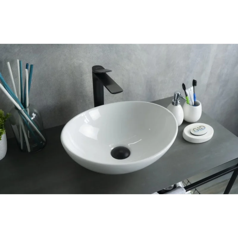 Раковина накладная Gid N9138 белая 41x34x15 51178