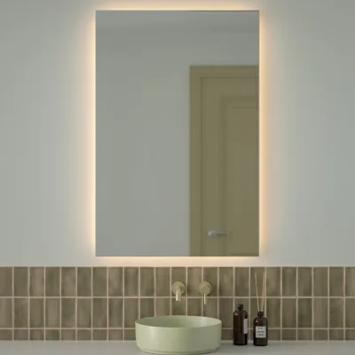 Зеркало с фацетом и LED-подсветкой DEFESTO 38W (80x120 cm) (Без выключателя) (Теплый белый свет) GLOW DF 2520