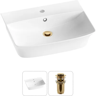 Комплект Wellsee 2 в 1 Lavinia Boho Bathroom Sink накладная/подвесная раковина 55x42 см 20216779R