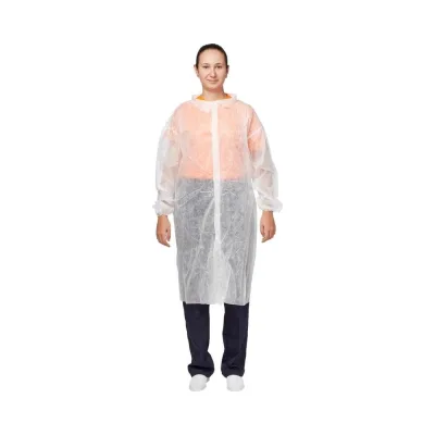 Халат на кнопках ООО Комус 30 гр, 4 XL, белый, 10 шт 1477236