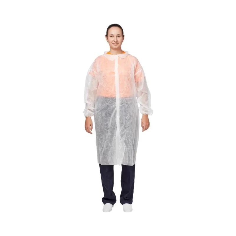 Халат на кнопках ООО Комус 30 гр, 4 XL, белый, 10 шт 1477236