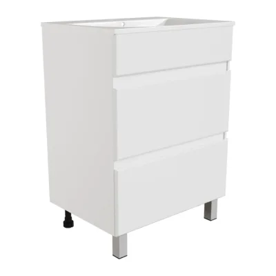 Тумба для ванной MIXLINE БРИКС-60 2 ящ. под раковину Breeze 60 меб. Sanita Luxe ПВХразбор 557493