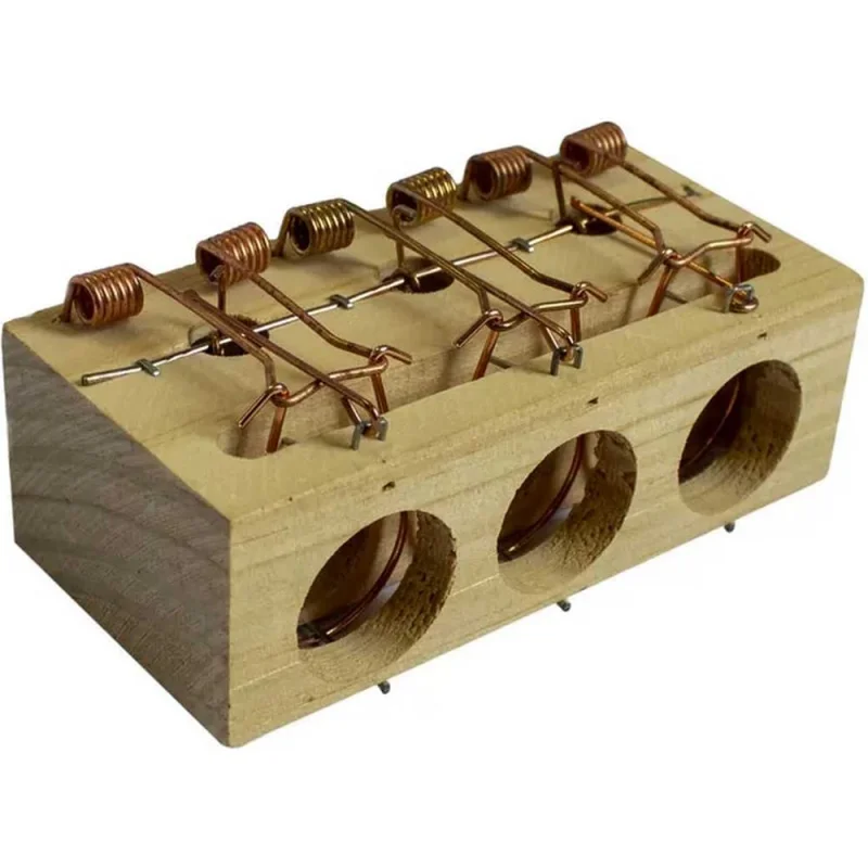 Мышеловка деревянная тройная WMC TOOLS WMC-TG8002092(48891)