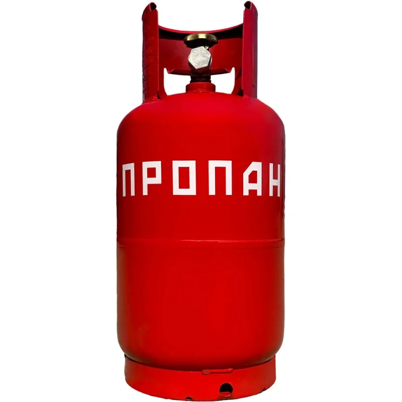 Баллон пропановый Газ За Час 12 л новый, вентиль с пред-ым клапаном Пропан 12