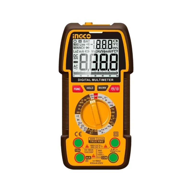 Мультиметр цифровой INGCO 1000В INDUSTRIAL DM310002