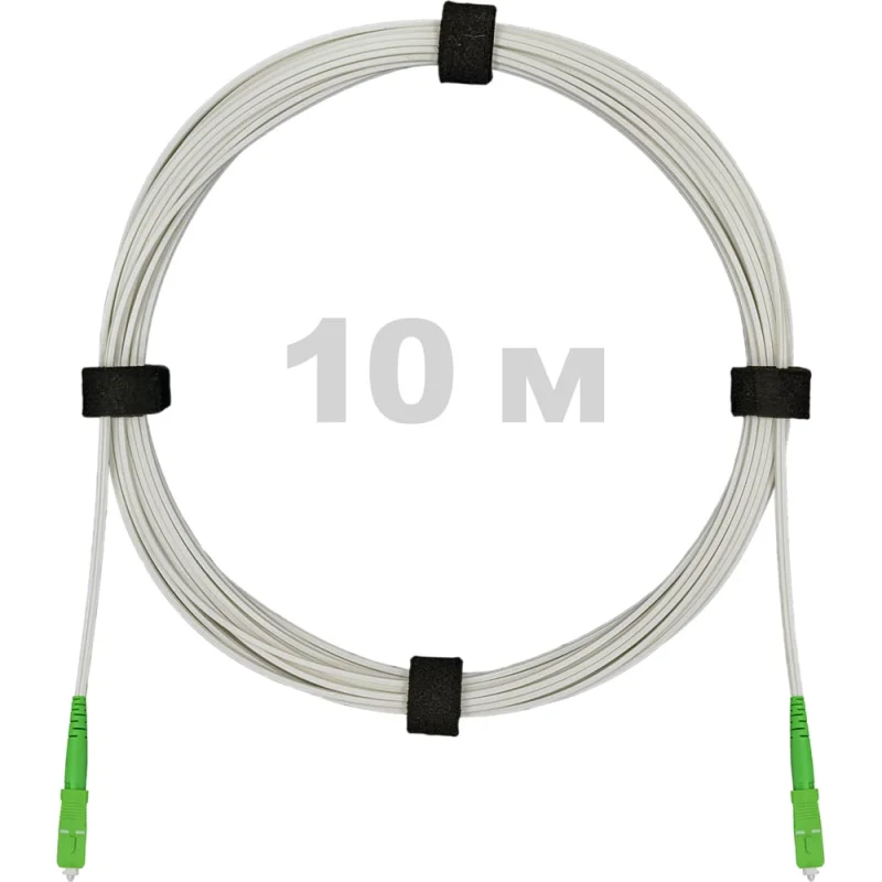 Патч-корд оптический Enginova FTTH диэлектрик FRP, 657 LSZH 2SC/APC, белый 10 м ENG-FTTH-FRP-2SCA-10-WT