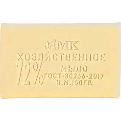 Мыло хозяйственное ММК 150 гр., 72%, без обертки, 48шт в упаковке МКХ1823