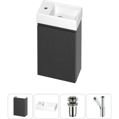 Комплект подвесной тумбы с раковиной для ванной и туалета Wellsee WC Area в наборе 4 в 1 20216852R
